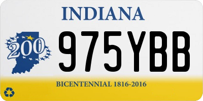 IN license plate 975YBB