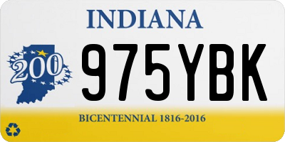 IN license plate 975YBK