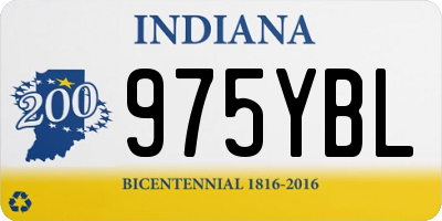 IN license plate 975YBL