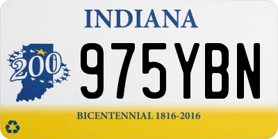 IN license plate 975YBN