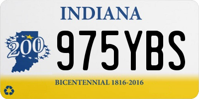 IN license plate 975YBS