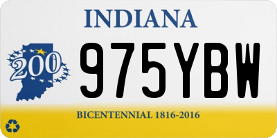 IN license plate 975YBW