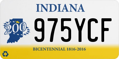 IN license plate 975YCF