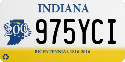 IN license plate 975YCI
