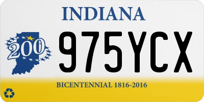 IN license plate 975YCX