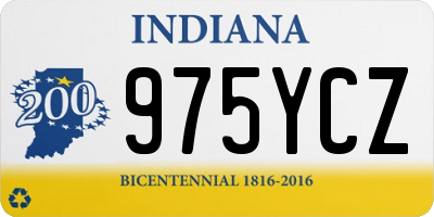IN license plate 975YCZ