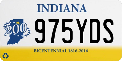 IN license plate 975YDS