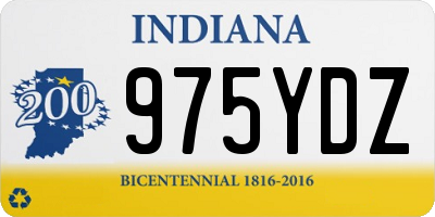 IN license plate 975YDZ