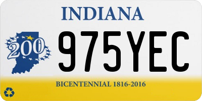 IN license plate 975YEC