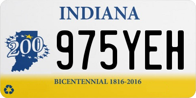 IN license plate 975YEH