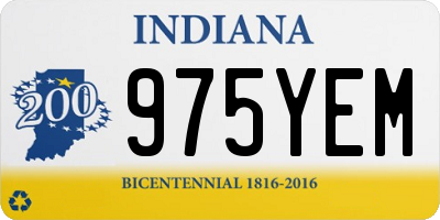 IN license plate 975YEM