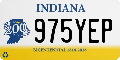 IN license plate 975YEP