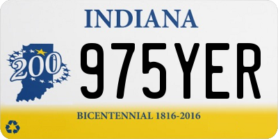 IN license plate 975YER
