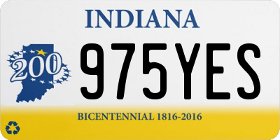 IN license plate 975YES