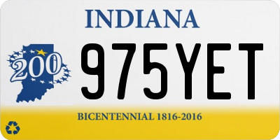 IN license plate 975YET