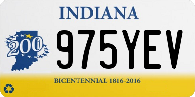 IN license plate 975YEV