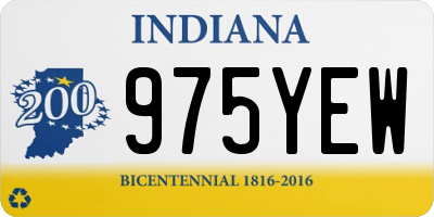 IN license plate 975YEW