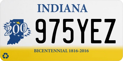 IN license plate 975YEZ