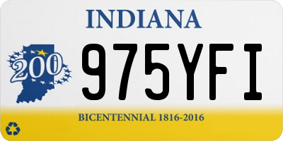 IN license plate 975YFI