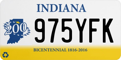 IN license plate 975YFK