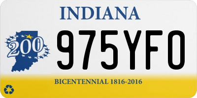 IN license plate 975YFO