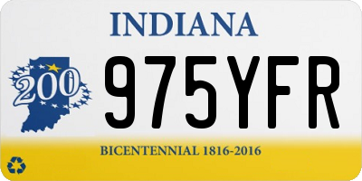 IN license plate 975YFR