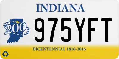 IN license plate 975YFT