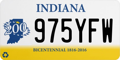 IN license plate 975YFW