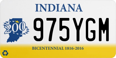 IN license plate 975YGM