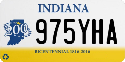 IN license plate 975YHA