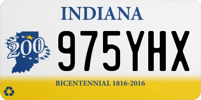 IN license plate 975YHX