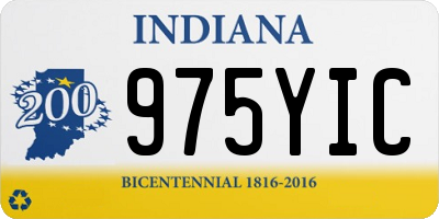 IN license plate 975YIC