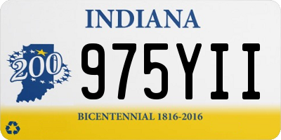 IN license plate 975YII