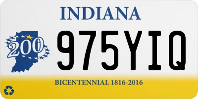 IN license plate 975YIQ