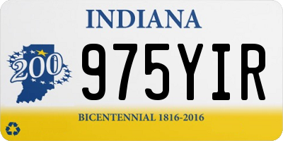 IN license plate 975YIR