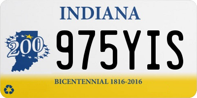 IN license plate 975YIS