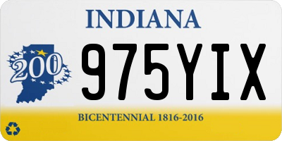 IN license plate 975YIX