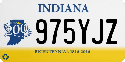 IN license plate 975YJZ
