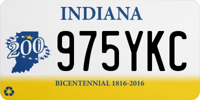 IN license plate 975YKC