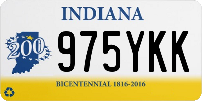 IN license plate 975YKK