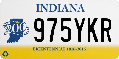 IN license plate 975YKR