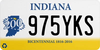 IN license plate 975YKS