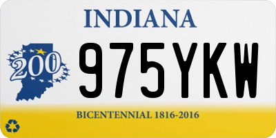 IN license plate 975YKW