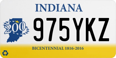 IN license plate 975YKZ