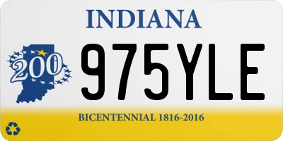 IN license plate 975YLE