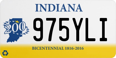 IN license plate 975YLI