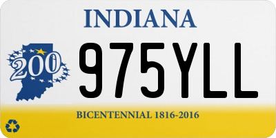 IN license plate 975YLL