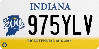 IN license plate 975YLV