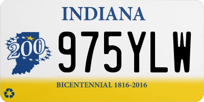 IN license plate 975YLW