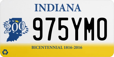 IN license plate 975YMO
